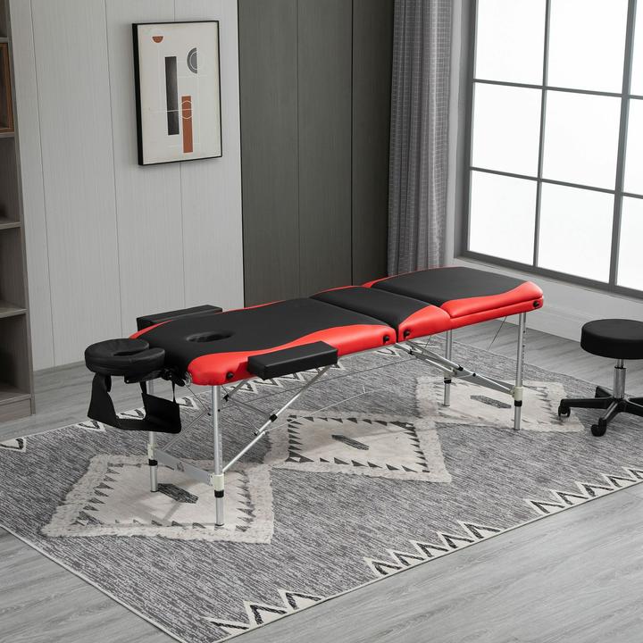 Image du produit Homcom Table de massage Cadre léger en aluminium, pliable, rembourré