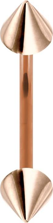Produktbild Star Piercing Micro Banane rosegold mit zwei Cones (Chirurgenstahl 316L)