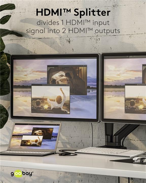 Produktbild Goobay HDMI-Splitter 1 auf 2 4K @ 30 Hz