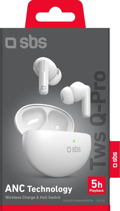 Actual product image SBS TWS Q-Pro - TWS Earphones with Active Noise Cancelling (ANC) technology (ANC, 5 h, Wireless)