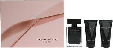 Narciso Rodriguez For Her - Eau De Toilette 50 ml, Körperlotion 50 ml, Duschgel 50 ml (Parfum set)