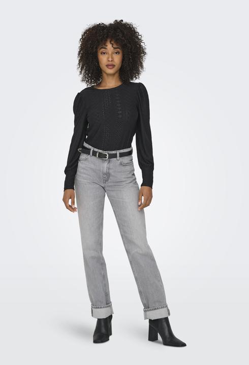 Immagine prodotto Only Vestibilità regolare Scollo rotondo Polsini elasticizzati Maniche a sbuffo Top Top (M)
