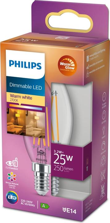 Produktbild Philips Lampe (E14, 3.20 W, 250 lm, 1 x, A)