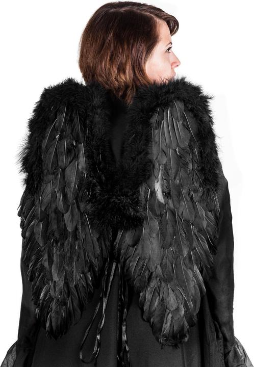 Actual product image Metamorph Grosse schwarze Kostüm Feder Flügel - für Fasching