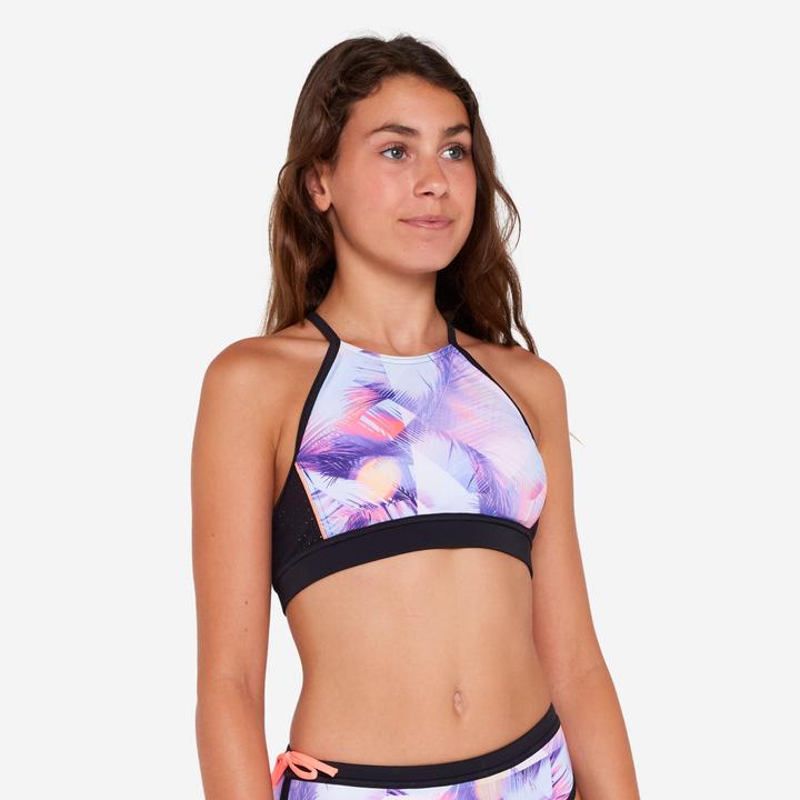 Produktbild Olaian Bikini-Oberteil Surfen Mädchen Bustier 900 Baha rosa (8, 9, 10)