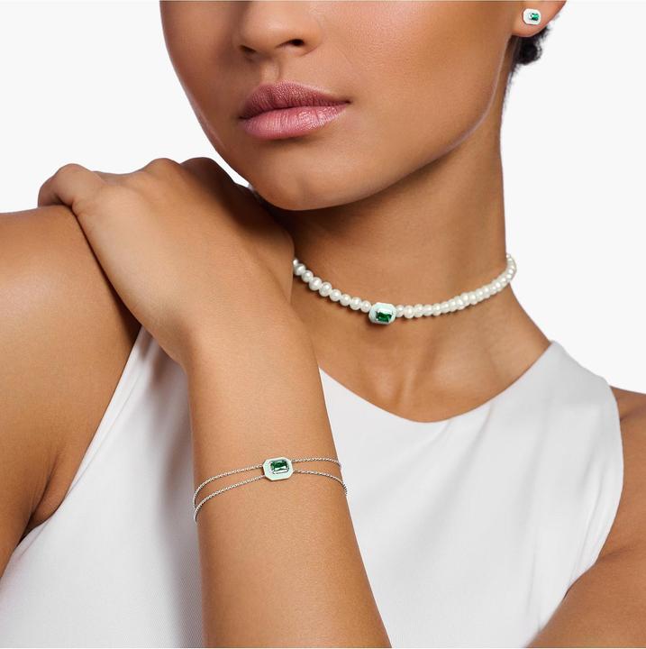Image du produit Thomas Sabo Bracelet avec pierre verte argent (19 cm, Émail, Argent 925)