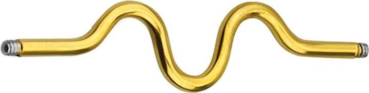 Immagine prodotto Star Piercing Barra per bilancieri placcata oro a zig zag (Acciaio chirurgico 316L)