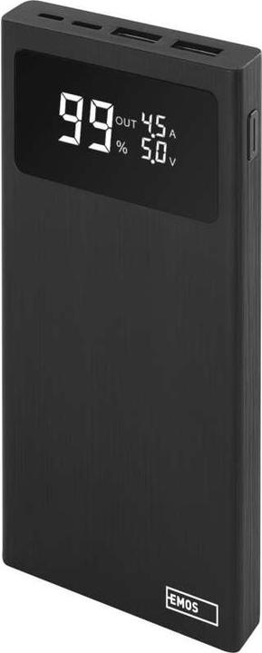 Image du produit Emos Banque d'alimentation BetaQ 10, 10 000 mAh, 22,5 W, noir (10000 mAh, 22.50 W, 37 Wh)