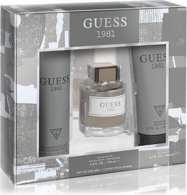 Produktbild Guess 1981 Men Homme Eau de Toilette 3 Piece Gift Set - Cologne Spray 3.4 Fl. Oz., Deodorant Body