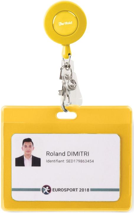 Image du produit Tarifold Badge 70x100mm PVC jaune UE=30 pièces