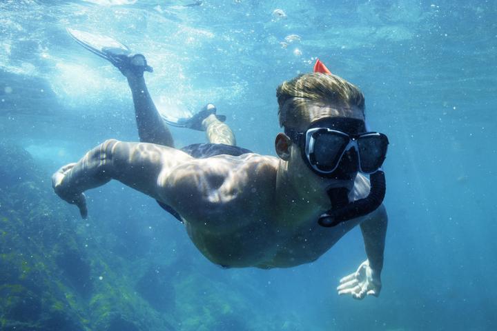 Produktbild Bestway Hydro-Pro BlackSea Snorkel & Fin Set, Adult, Half face mask, Tempered glass, Assorted colour