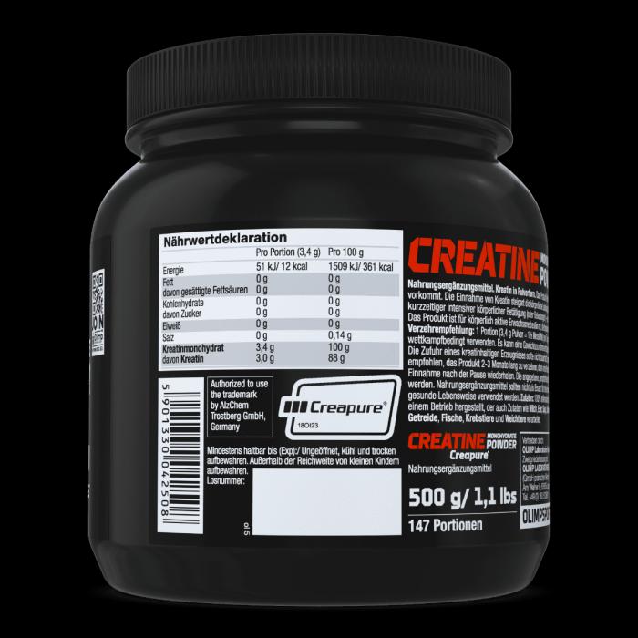Valeurs nutritives et ingrédients Olimp Sport Nutrition Creapure (Neutre, 1 pcs, 500 g)