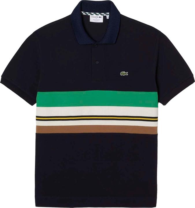 Actual product image Lacoste Mens French Made Contrast Striped Polo Shirt (L)