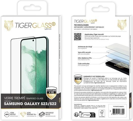 Produktbild Tiger Glas-Folie Recycelt (1 Stück, Samsung Galaxy S22+, Samsung Galaxy S23)