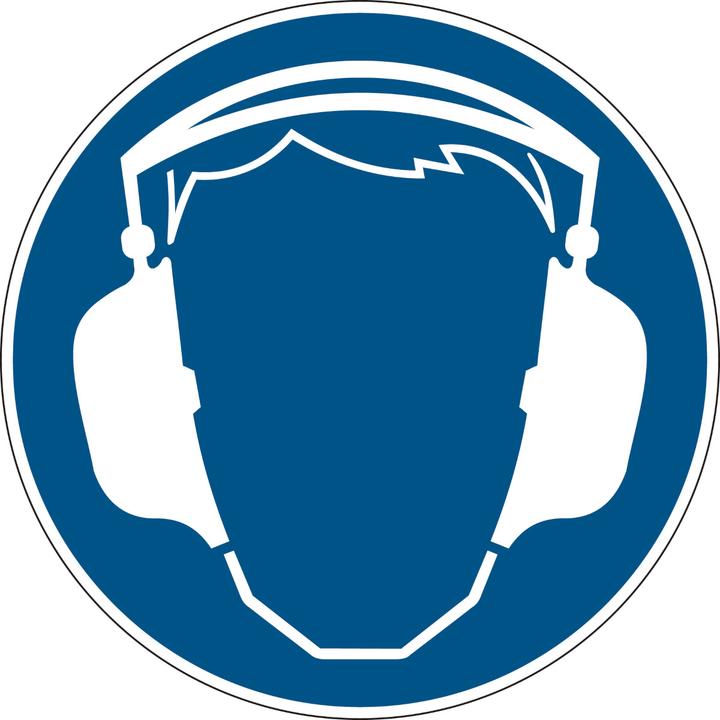 Actual product image Brady PIC 252-DIA 100-B7527, Mandatory signs - Use hearing protection