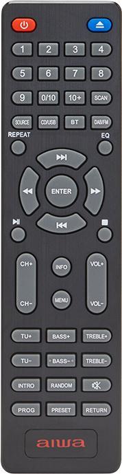 Produktbild Aiwa MSBTU-700 mikrojärjestelmä, hopea (Bluetooth, CD Player, 1x 25 W)