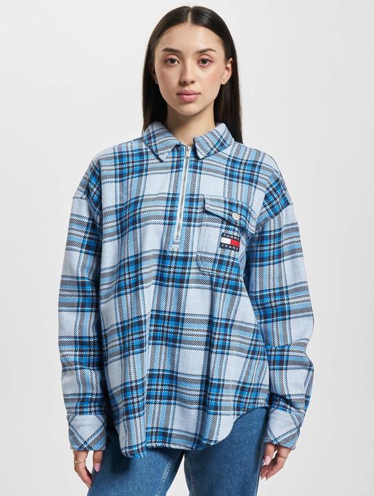 Actual product image Tommy Hilfiger Tommy Jeans Check Half Zip Overshirt - 86535 (XS)