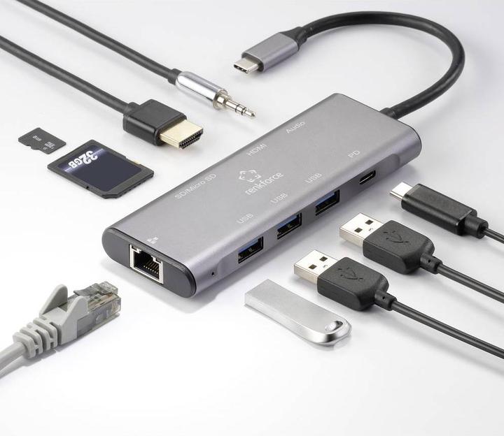 Actual product image Renkforce RF-DKS-904 (USB-C, 9 Ports)