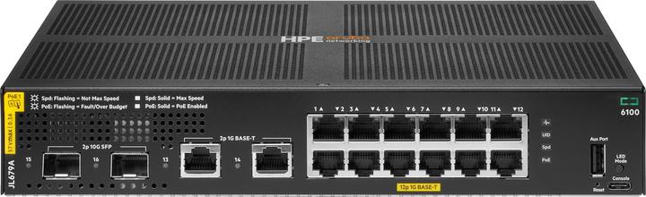 Immagine prodotto HPE Switch Aruba 6100 12G Class4 PoE 2G/2SFP+ 139W (16 Porti)