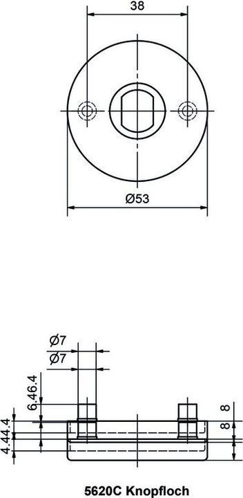 Produktbild Glutz Rosetten für Türknöpfe 5620 CK (Türknopf)