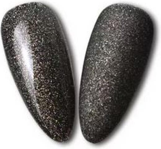Produktbild Canni Gellack Eye Shadow C043 UV/LED (Tiefschwarz Glitzer, Gel-Effekt Nagellack)
