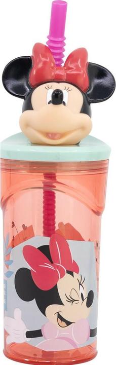 Actual product image Minnie Mouse Cup with straw CZ11337 Pink 360 ml 3D (0.36 l)