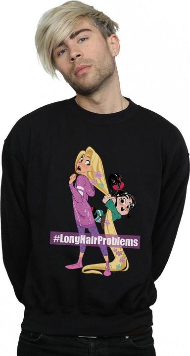 Actual product image Disney Mens Wreck It Ralph Rapunzel And Vanellope Sweatshirt (L)