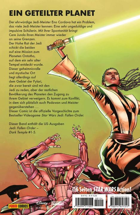 Image du produit Panini Star Wars Comics: Jedi: Fallen Order - Der dunkle Tempel (Allemand, Paolo Villanelli, Thomas Schröder, Matthew Rosenberg, 2020)