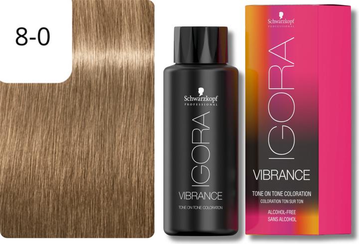Actual product image Schwarzkopf Professional IGORA Vibrance Hair Tint NEW (8-0 Light blonde)