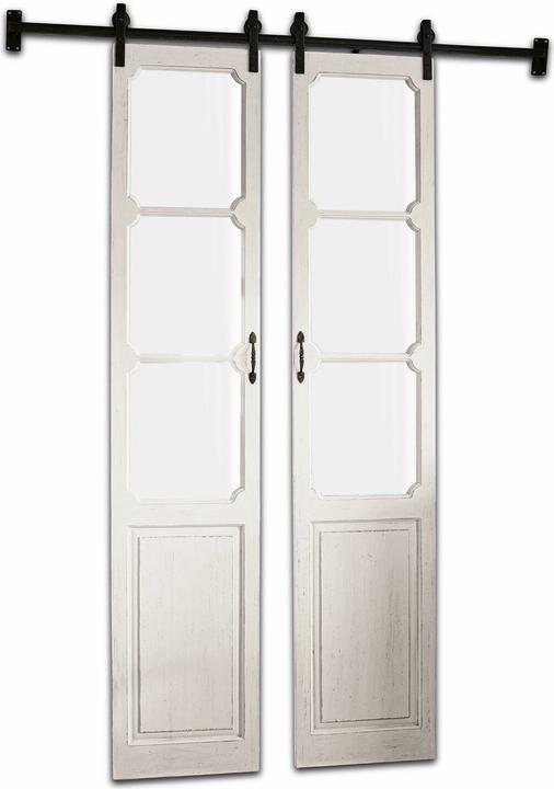 Actual product image Loberon Double sliding door Tibout antique cream