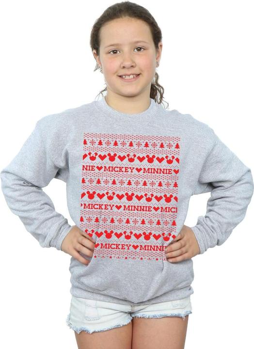 Immagine prodotto Disney Mickey And Minnie Christmas Fair Isle Felpa Ragazze (116)