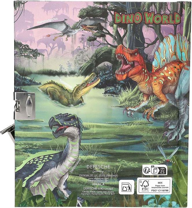 Actual product image Dino World - Diary With Padlock ( 0413244 ) (Lined)