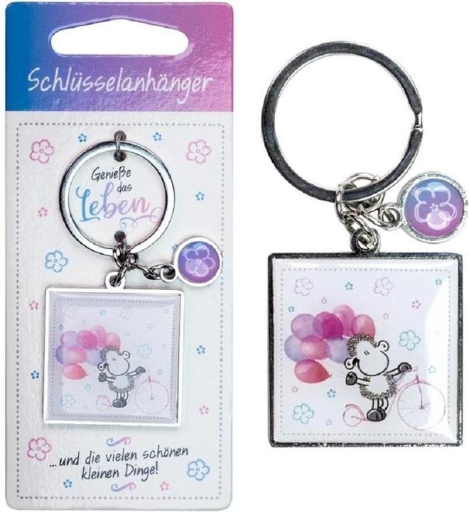 Sheepworld Schlüsselanhänger 3.5 x 7.7 cm,,Geniesse Leben