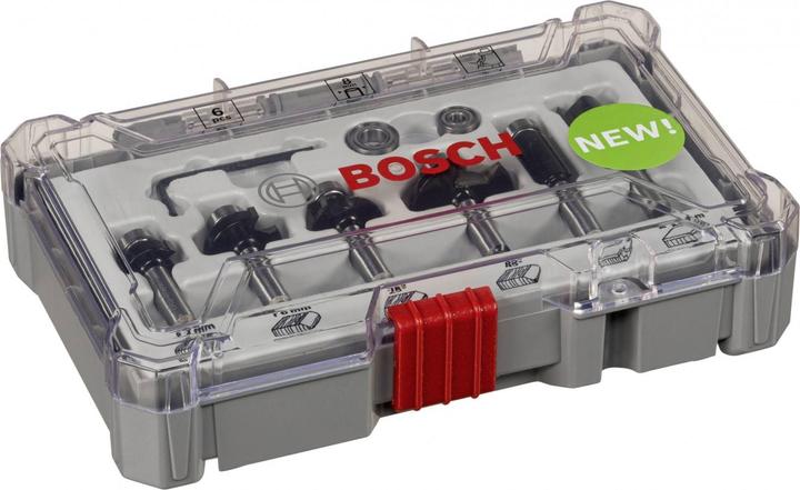 Actual product image Bosch Professional Zubehör Set of edge milling cutters. 8 mm shank. 6-piece