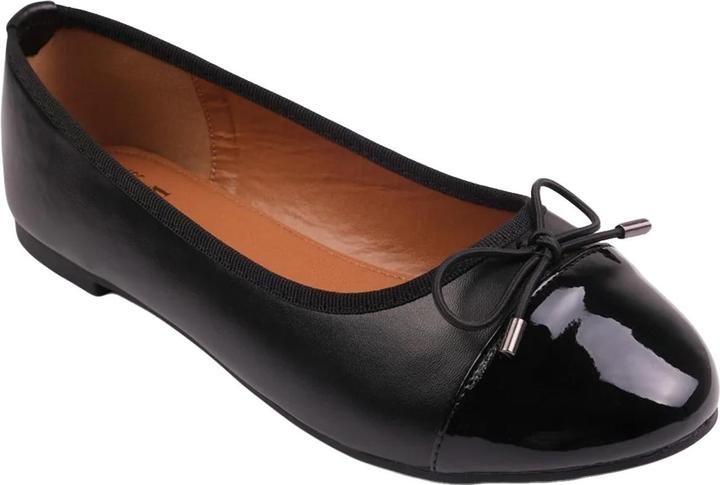 Actual product image Where's That From Womens/Ladies Janice Bow Extra Wide Ballerina Flats (36)