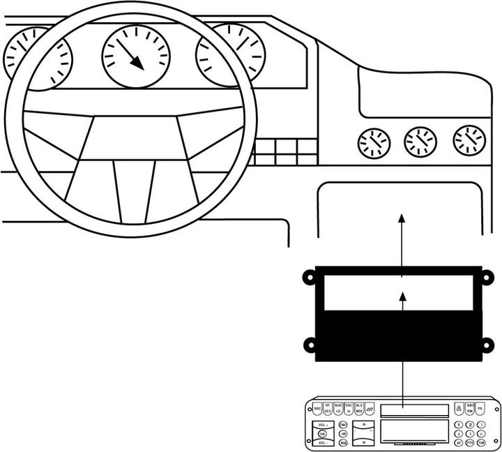 Immagine prodotto Hama Coperchio adattatore radio 1-DIN per VW/Seat/Skoda