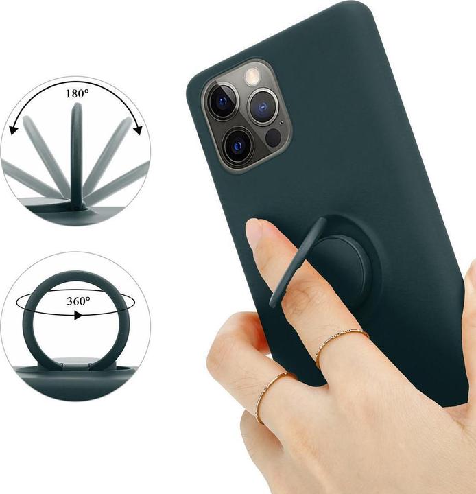 Produktbild Cadorabo TPU Liquid Ring Silicone Case Hülle (Apple iPhone 12, Realme 12 Pro+)