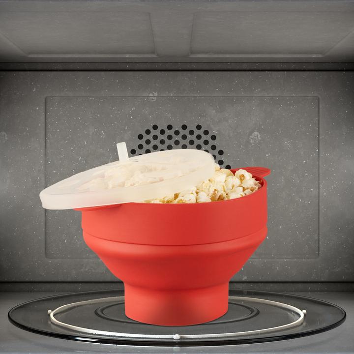 Actual product image Relaxdays Silicone Microwave Popcorn Maker
