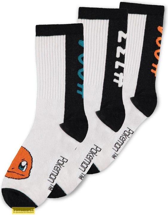 Immagine prodotto Difuzed Pokemon pack 3 paia di scarpe Heads Black & White 39-42 (confezione da 3, 39, 42)