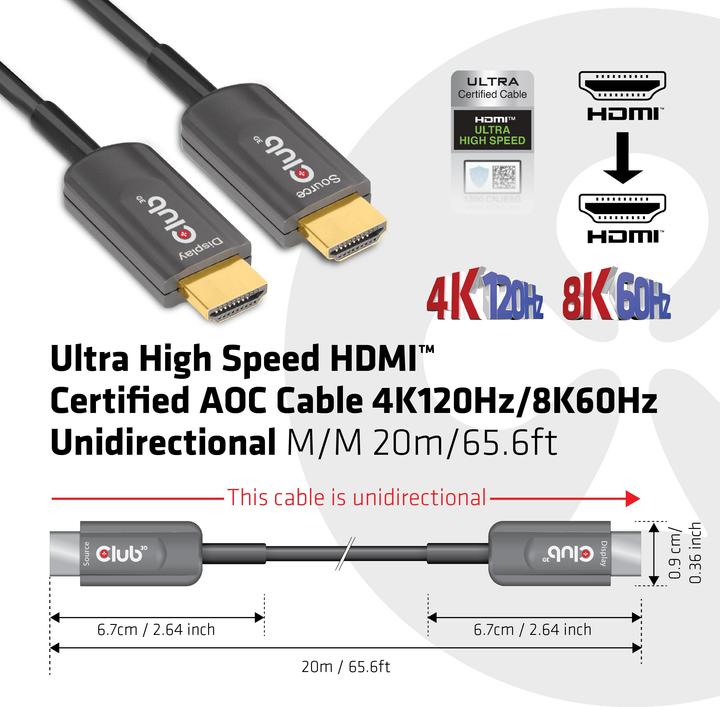 Produktbild Club 3D HDMI (Typ A) — HDMI (Typ A) (20 m, HDMI)