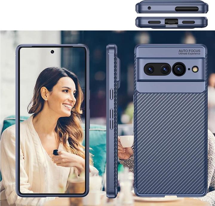 Produktbild Screenguard Google Pixel 7 Pro Hülle Carbon Design TPU Case (Google Pixel 7 Pro)