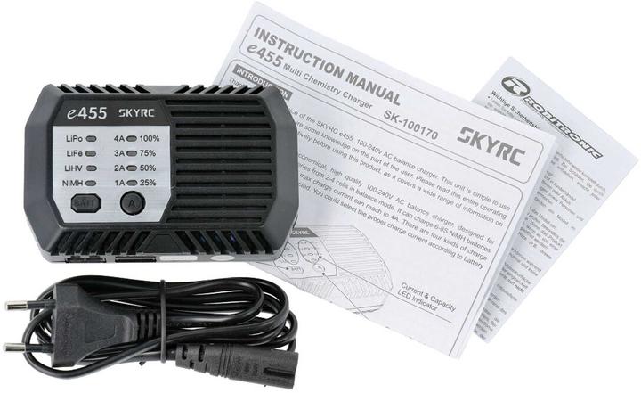Productafbeelding SkyRC Lader e455 AC NiMH 6-8 / LiPo 2-4S, 50W
