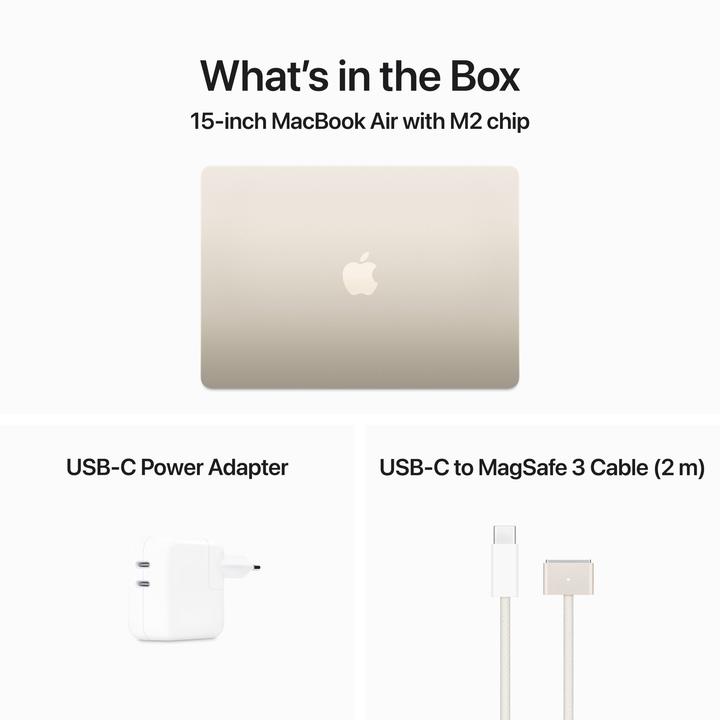 Produktbild Apple MacBook Air – 2023 (15", M2, 8 GB, 256 GB, CH)