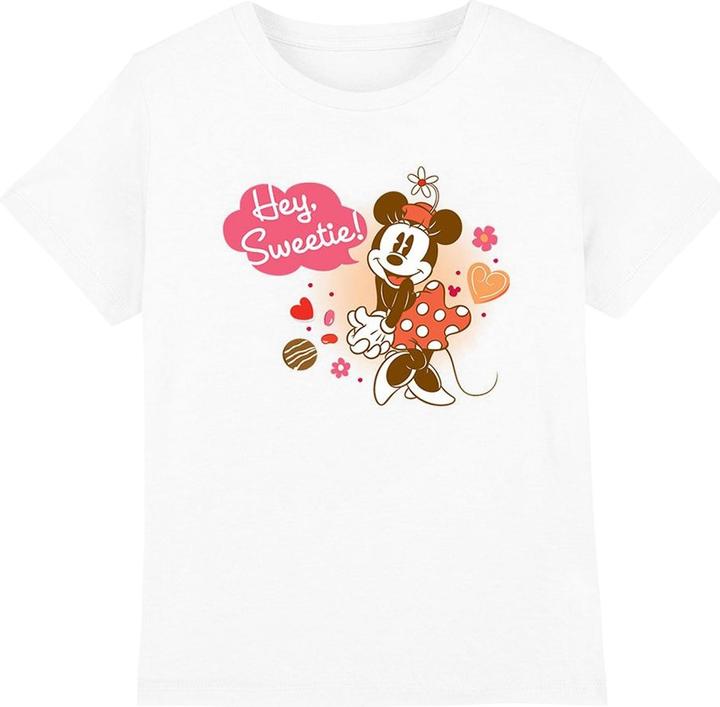 Actual product image Disney Childrens/Kids Hey Sweetie! Minnie Mouse Vintage Valentine's Day T-Shirt (104)