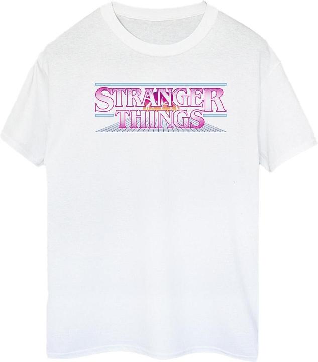 Actual product image Netflix Womens/Ladies Stranger Things Retro Title Cotton Boyfriend T-Shirt (M)