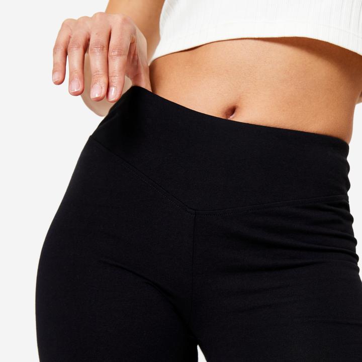 Immagine prodotto Domyos Leggings a gamba svasata da donna - nero (W28/L31)