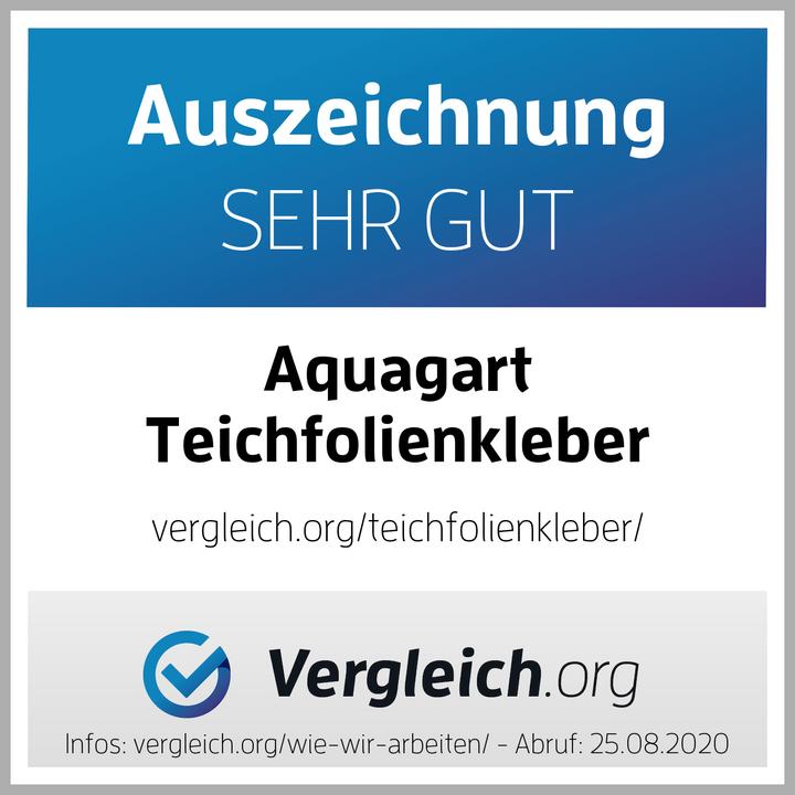 Etichetta energetica Aquagart 4 x Kleber Ufermatte Steinfolie Böschungsmatte für die Teichfolie 290 ml weiss