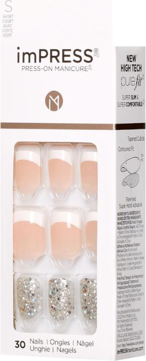 Immagine prodotto KISS Set di unghie artificiali Time Slip 30 pezzi (Unghie artificiali, Bianco, Trasparente)