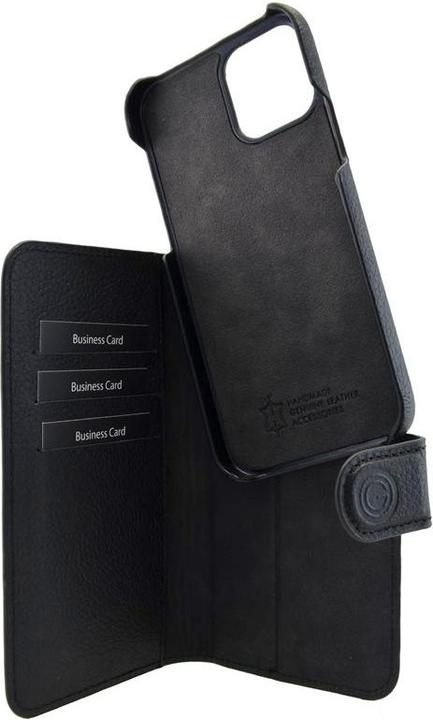 Image du produit Mike Galeli Couverture de livre en cuir véritable 2in1 Joss black (Apple iPhone 12, Apple iPhone 12 Pro)