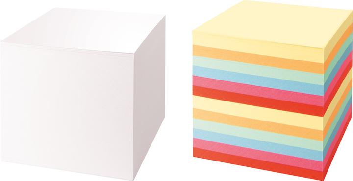 Actual product image Folia Notepad 9x9x9cm glued, coloured (9 x 9 cm)